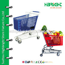 supermarket plastic shopping cart